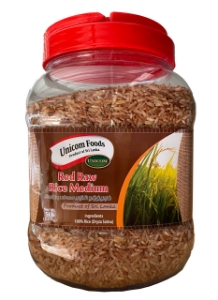 Picture of Unicom Red Raw Rice (Medium Polished)  5Lbs Bottle